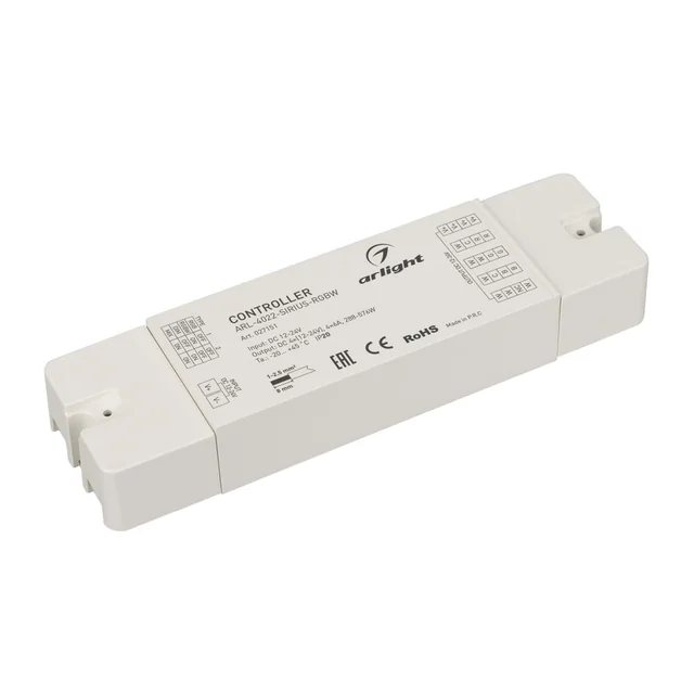 Контроллер ARL-4022-SIRIUS-RGBW (12-24V, 4x6A, 2.4G) (Arlight, IP20 Пластик, 3 года), артикул 027151