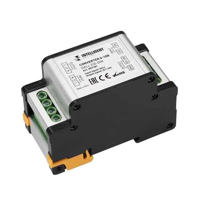 INTELLIGENT ARLIGHT Конвертер 0-10В DALI-310-DIN (AC 230V, DALI, 0-10) (IARL, -), артикул 027181