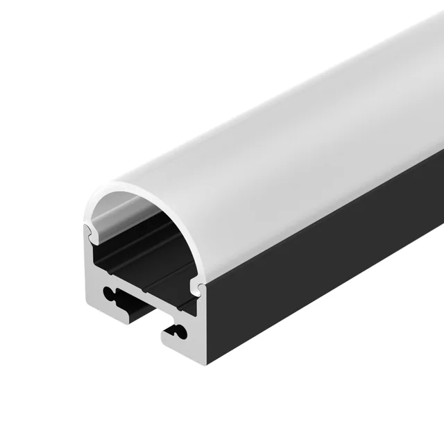 Профиль с экраном SL-LINE-2011M-2500 BLACK+OPAL ROUND (Arlight, Алюминий), артикул 027992