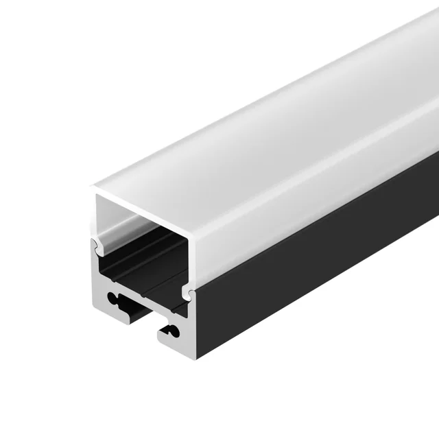 Профиль с экраном SL-LINE-2011M-2500 BLACK+OPAL SQUARE (Arlight, Алюминий), артикул 027993