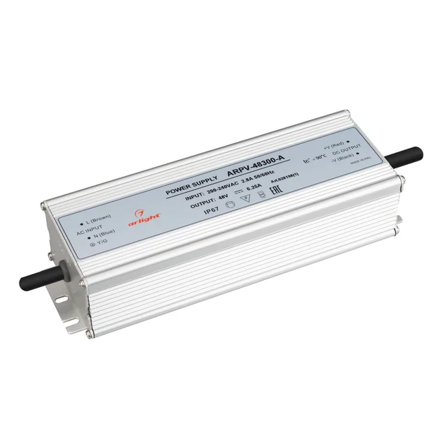 Блок питания ARPV-48300-A (48V, 6.25A, 300W) (Arlight, IP67 Металл, 3 года), артикул 028198(1)