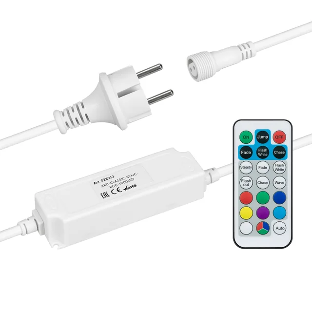 Контроллер ARD-CLASSIC-SYNC-RGB-1000LED White (230V, 80W, RF ПДУ) (Ardecoled, Закрытый), артикул 028213