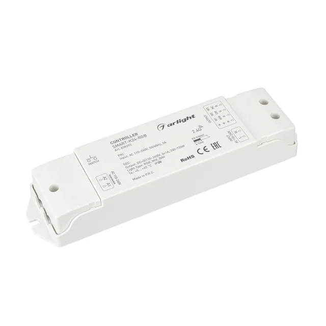 Контроллер SMART-K24-RGB (230V, 3x1A, 2.4G) (Arlight, IP20 Пластик, 5 лет), артикул 028293