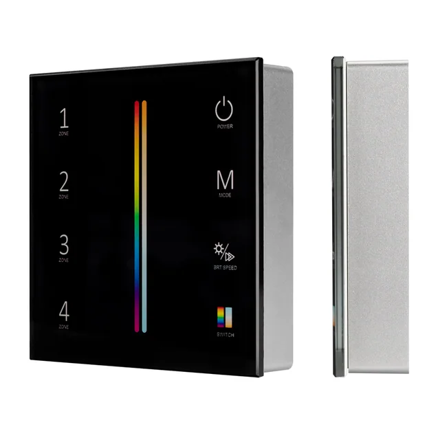 Панель Sens SMART-P55-MULTI Black (3V, 4 зоны, 2.4G) (Arlight, IP20 Пластик, 5 лет), артикул 028310