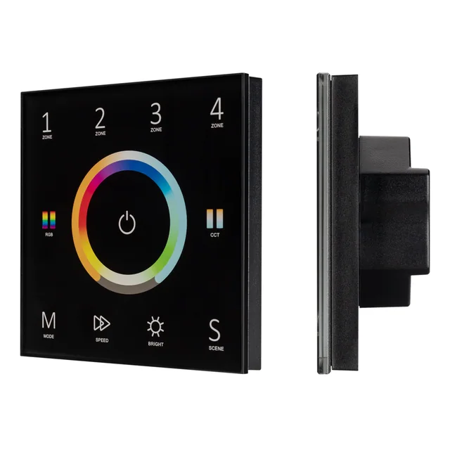 Панель Sens SMART-P67-MULTI Black (230V, 4 зоны, 2.4G) (Arlight, IP20 Пластик, 5 лет), артикул 028322