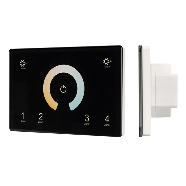 Панель Sens SMART-P81-MIX Black (230V, 4 зоны, 2.4G) (Arlight, IP20 Пластик, 5 лет), артикул 028401