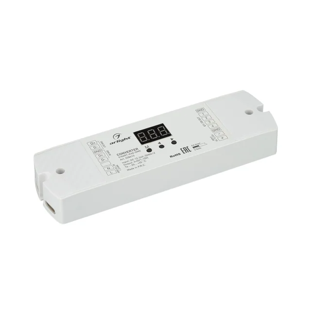 Конвертер SMART-K40-DMX (12-24V, 0/1-10V) (Arlight, IP20 Пластик, 5 лет), артикул 028413