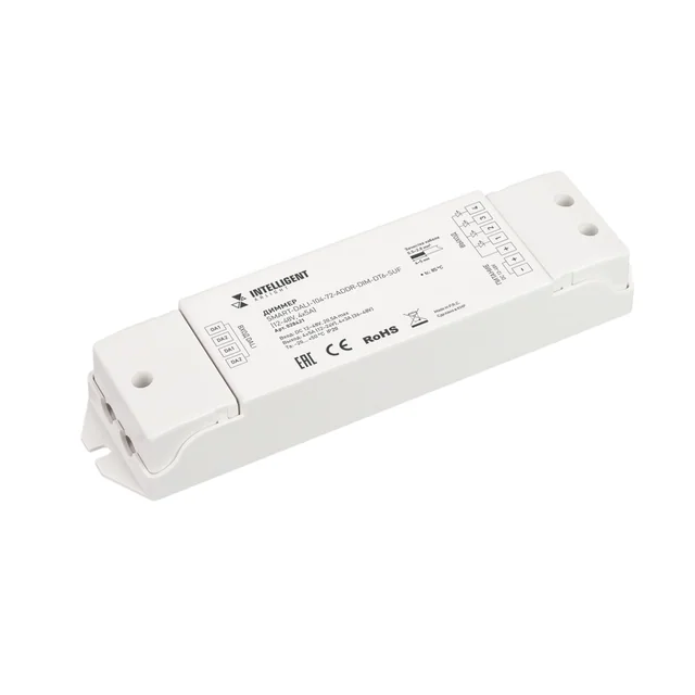 INTELLIGENT ARLIGHT Диммер SMART-DALI-104-72-ADDR-DIM-DT6-SUF (12-48V, 4x5A) (IARL, IP20 Пластик, 5 лет), артикул 028421