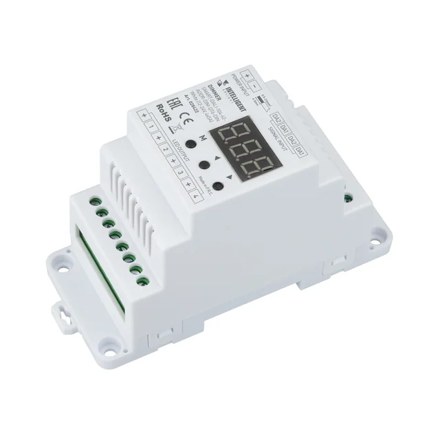 INTELLIGENT ARLIGHT Диммер SMART-DALI-104-62-ADDR-DIM-DT6-DIN White (12-24V, 4x5A) (IARL, IP20 Пластик, 5 лет), артикул 028422