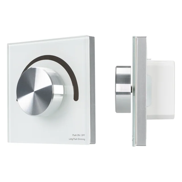 Панель SMART-P90-DIM-G-IN White (230V, Rotary, 2.4G) (Arlight, IP20 Пластик, 5 лет), артикул 028424