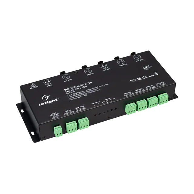 DMX-сплиттер SMART-DMX-4CH (12-36V, XLR3) (Arlight, IP20 Металл, 5 лет), артикул 028435