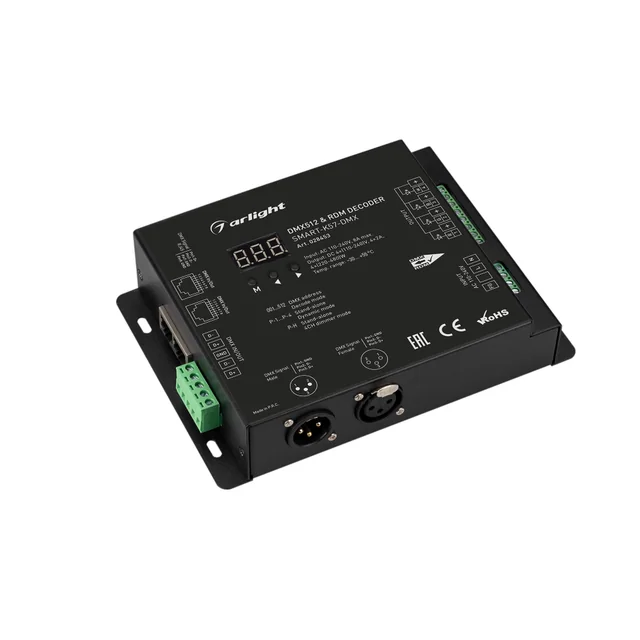 Декодер SMART-K57-DMX (230V, 4x2A, XLR3) (Arlight, IP20 Металл, 5 лет), артикул 028453