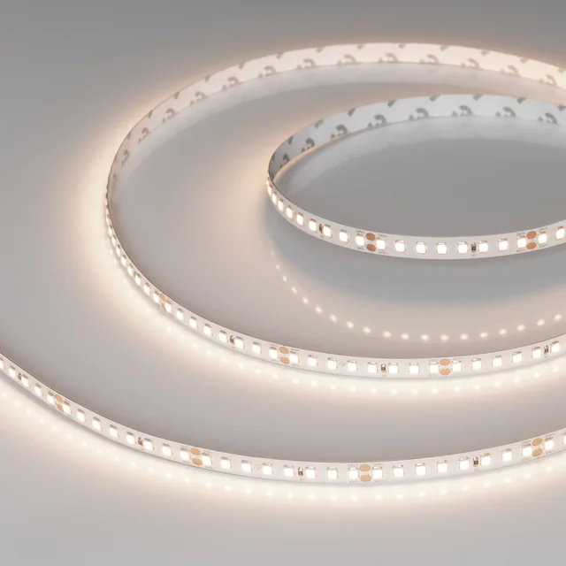 Лента RT-A160-8mm 24V Warm3500 (12 W/m, IP20, 2835, 50m) (Arlight, высок.эфф.150 лм/Вт), артикул 028562(2)