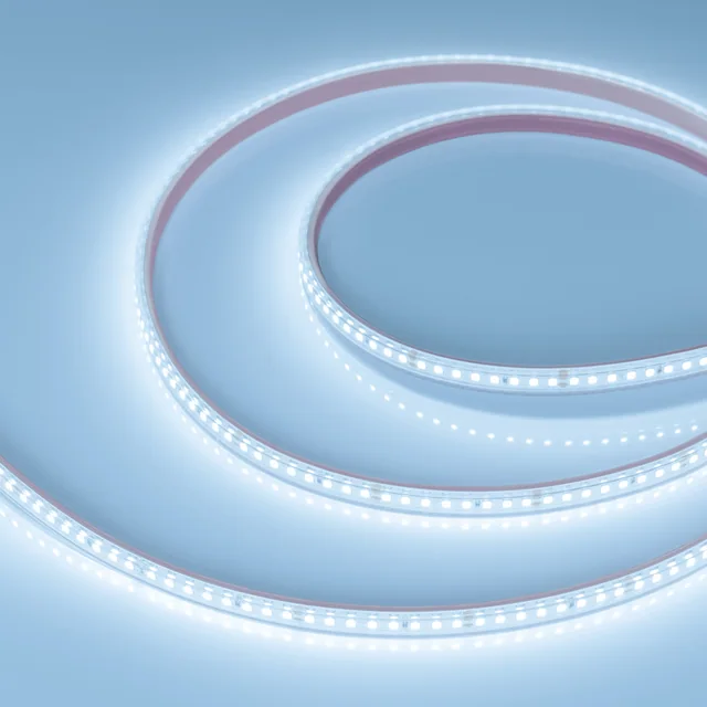 Лента RTW 2-5000PS 24V Cool 8K 2x (2835, 160 LED/m, LUX) (Arlight, 12 Вт/м, IP67), артикул 028563