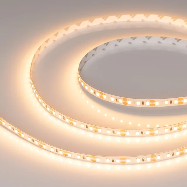 Лента RT-A120-8mm 12V Warm2400 (14.4 W/m, IP20, 2835, 5m) (Arlight, Открытый), артикул 028571(2)