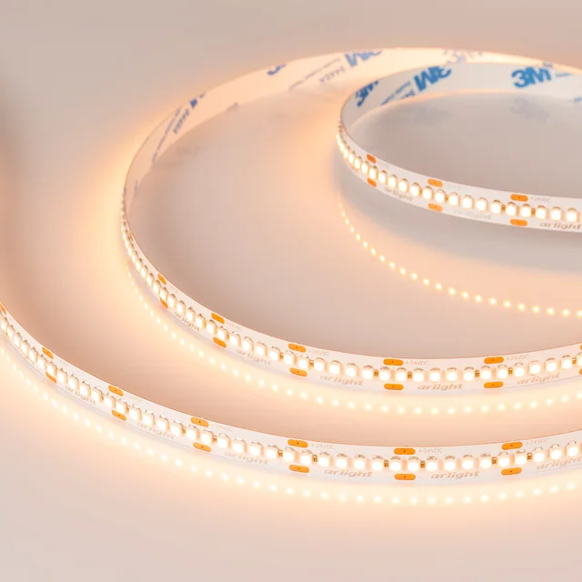 Лента RT-A240-10mm 24V Warm2400 (19.2 W/m, IP20, 3528, 5m) (Arlight, Открытый), артикул 028622(2)