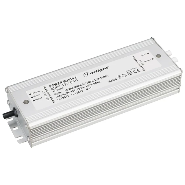 Блок питания ARPV-12150-B1 (12V, 12,5A, 150W) (Arlight, IP67 Металл, 3 года), артикул 028787