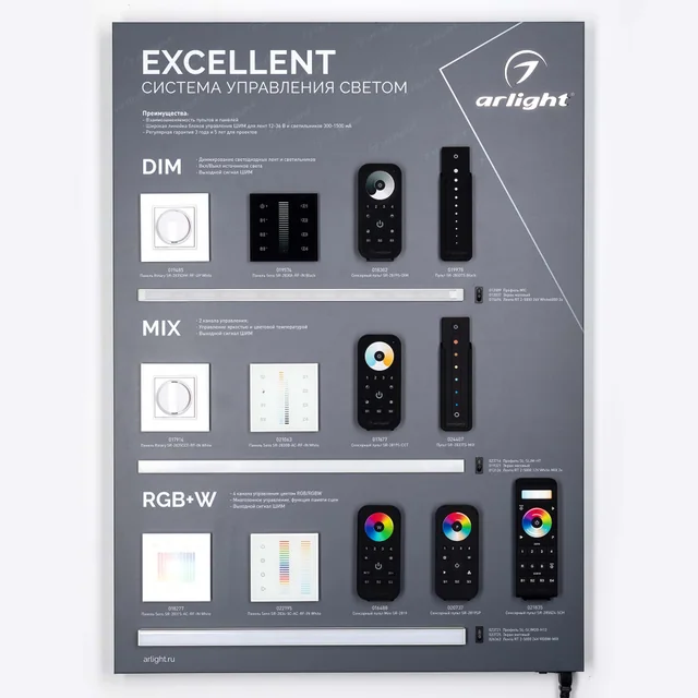 Стенд Системы Управления Excellent Arlight 830x600mm (DB 3мм, пленка, лого) (Arlight, -), артикул 028852(1)