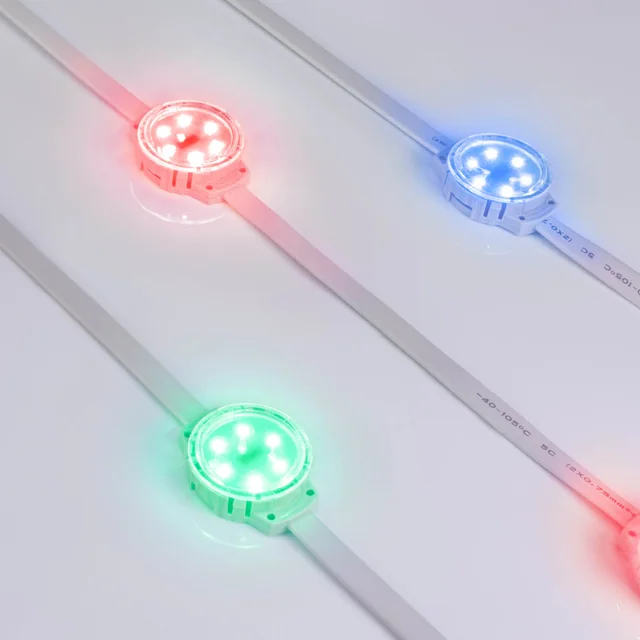 Модуль управляемый SOLEX-DMX-3535-6-24V RGB 120deg (D40x16mm, 1.5W, IP67) (Arlight, Пластик, 3 года), артикул 028882