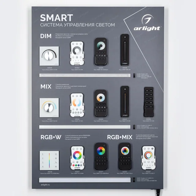 Стенд Системы Управления SMART 830x600mm (DB 3мм, пленка, лого) (Arlight, -), артикул 028899(1)