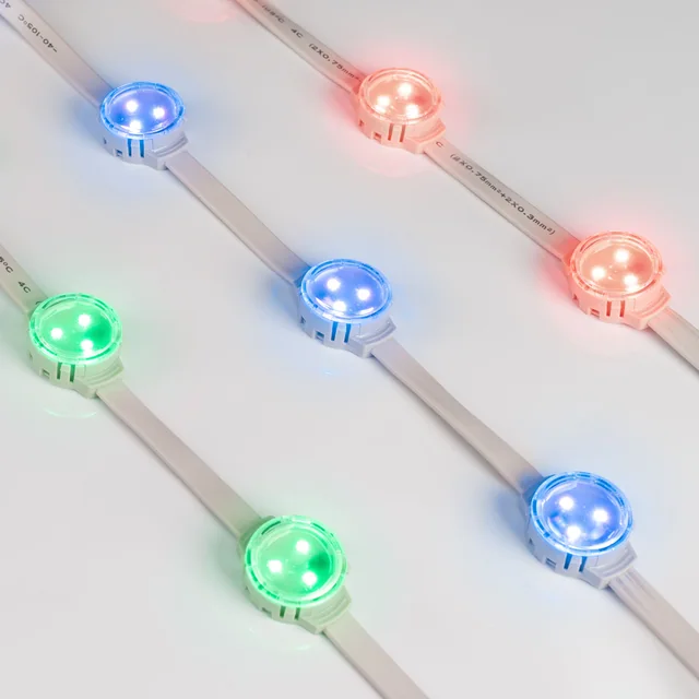 Модуль управляемый SOLEX-SPI-3535-3-12V RGB 120deg (D30x16mm, 0.75W, IP67) (Arlight, Пластик, 3 года), артикул 029240