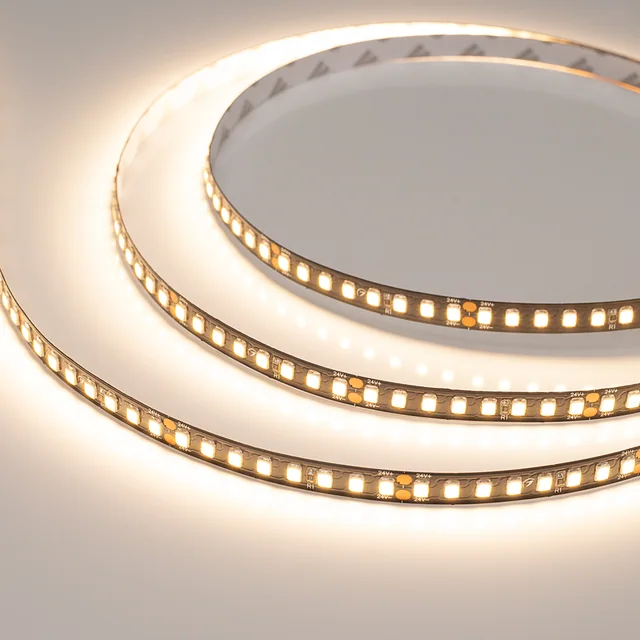 Лента RT-A160-BLACK-8mm 24V Warm3000 (12 W/m, IP20, 2835, 5m) (Arlight, высок.эфф.150 лм/Вт), артикул 029426(2)