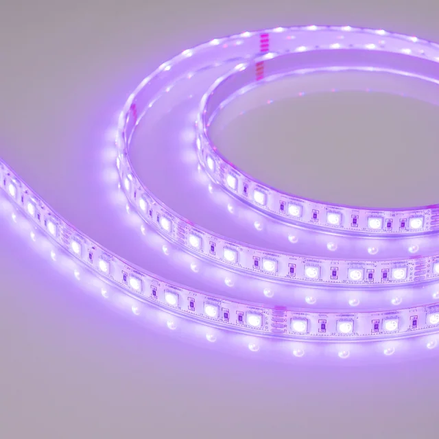 Лента герметичная RTW-PU-B60-12.5mm 24V RGB (14.4 W/m, IP68, Wire 2m, 5m) (Arlight, -), артикул 029515(3)