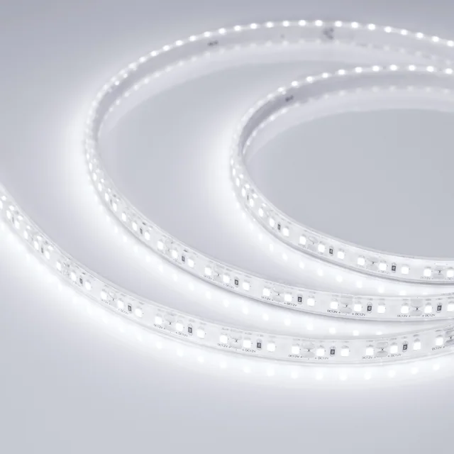 Лента герметичная RTW-PU-A120-10.5mm 12V White6000 (16.8 W/m, IP68, Wire 2m, 5m) (Arlight, -), артикул 029596(3)