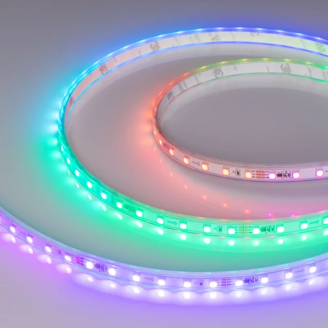 Лента герметичная SPI-P-F72-11mm 24V RGB-PX6 (14.4 W/m, IP66, 3535, 5m) (Arlight, бегущий огонь), артикул 030484(2)