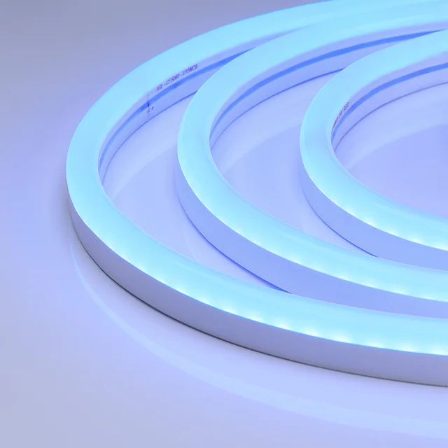 Гибкий неон ARL-NEON-2615BH-SIDE 24V Blue (Arlight, 8 Вт/м, IP65), артикул 030868