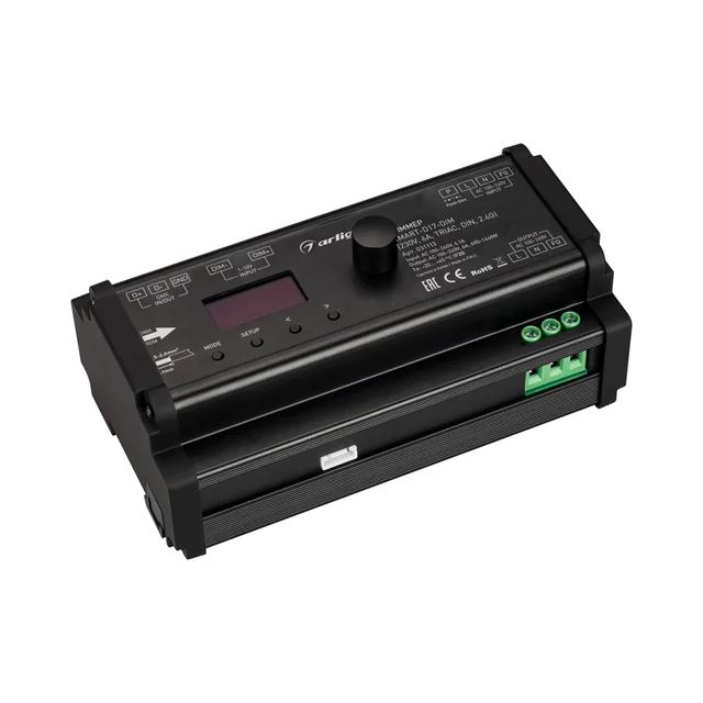 Диммер SMART-D17-DIM (230V, 6A, TRIAC, DIN, 2.4G) (Arlight, IP20 Пластик, 5 лет), артикул 031113