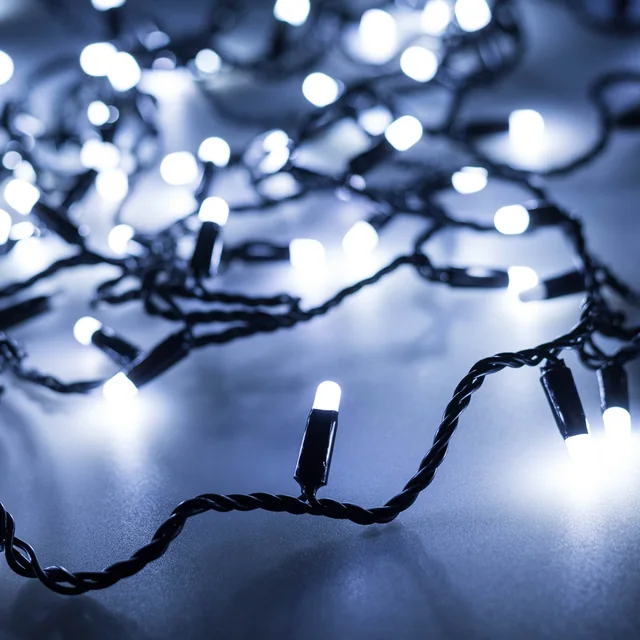 Светодиодная гирлянда ARD-STRING-CLASSIC-10000-BLACK-100LED-MILK-FLASH White (230V, 7W) (Ardecoled, IP65, 1 год), артикул 031207