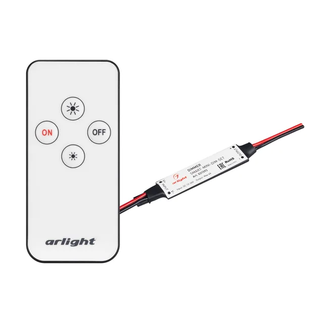 Диммер SMART-MINI-DIM-SET (12-24V, 1x4A, ПДУ 4кн, IR) (Arlight, IP20 Пластик, 5 лет), артикул 031593