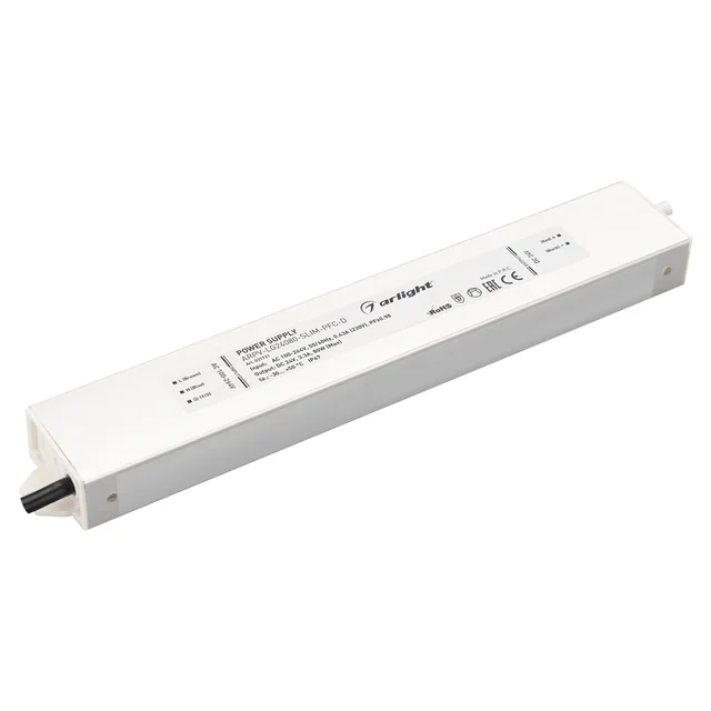 Блок питания ARPV-LG24080-SLIM-PFC-D (24V, 3.3A, 80W) (Arlight, IP67 Металл, 5 лет), артикул 031721