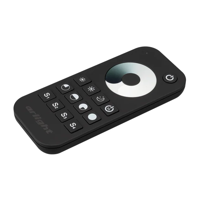 Пульт SMART-R24-DIM Black (1 зона, 2.4G) (Arlight, IP20 Пластик, 5 лет), артикул 031934