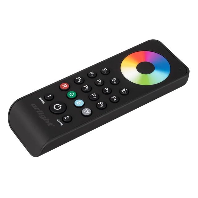 Пульт SMART-R43-RGBW Black (1 зона, 2.4G) (Arlight, IP20 Пластик, 5 лет), артикул 031937