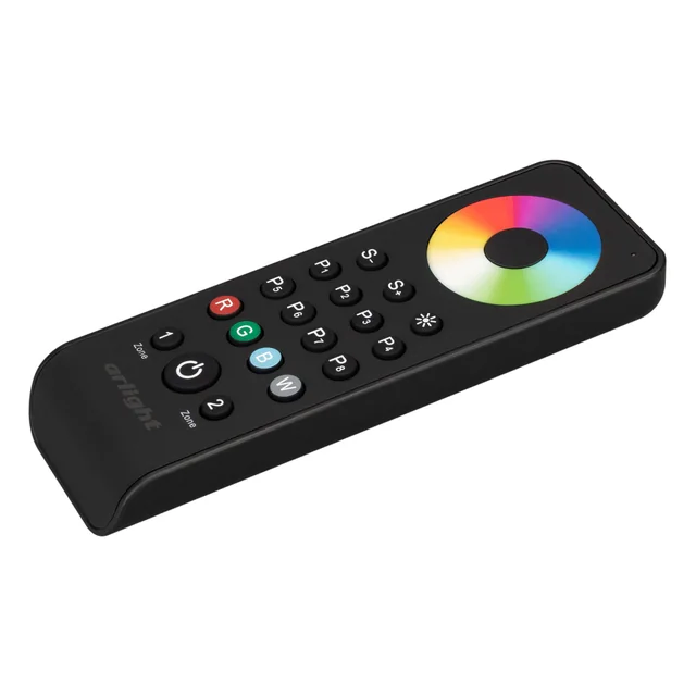 Пульт SMART-R43-RGBW Black (2 зоны, 2.4G) (Arlight, IP20 Пластик, 5 лет), артикул 031938