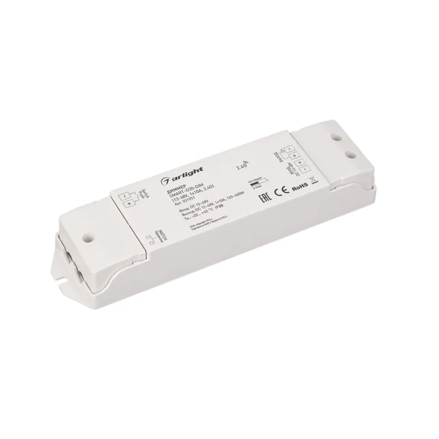 Диммер SMART-D20-DIM (12-48V, 1x10A, 2.4G) (Arlight, IP20 Пластик, 5 лет), артикул 031951