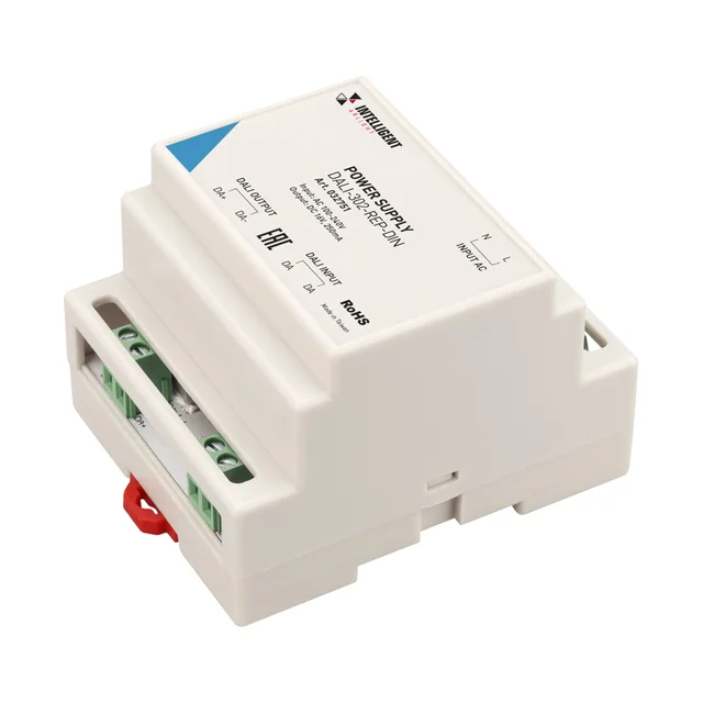 INTELLIGENT ARLIGHT Блок питания шины DALI-302-REP-DIN (230V, 250mA) (IARL, IP20 Пластик, 3 года), артикул 032751