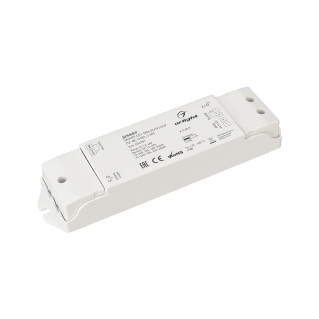 Диммер SMART-D21-DIM-PUSH-SUF (12-48, 1x15A, 2.4G) (Arlight, IP20 Пластик, 5 лет), артикул 032981