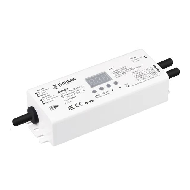 INTELLIGENT ARLIGHT Декодер SMART-PWM-104-82-SH-RDM-WP-SUF White (12-48V, 4x5А, DMX512) (IARL, IP67 Пластик, 5 лет), артикул 033008(1)
