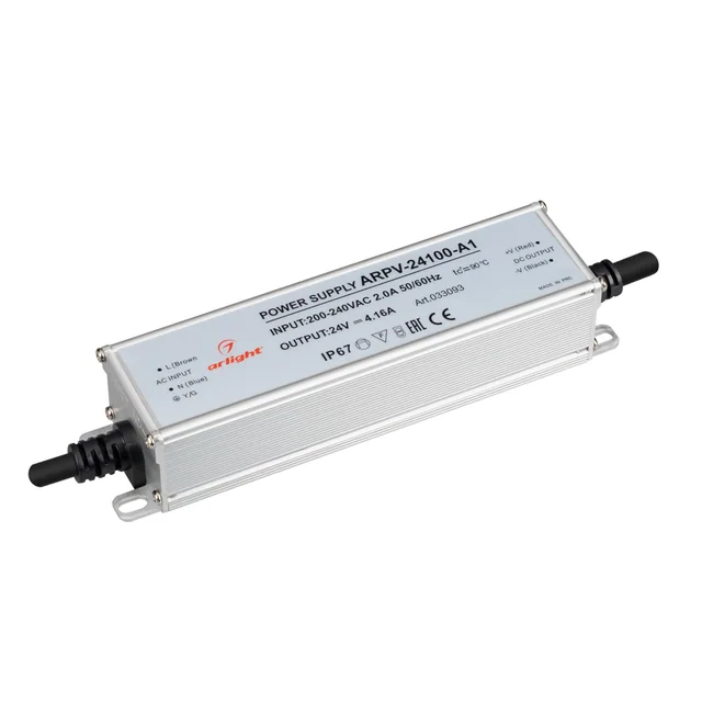Блок питания ARPV-24100-A1 (24V, 4.16A, 100W) (Arlight, IP67 Металл, 3 года), артикул 033093