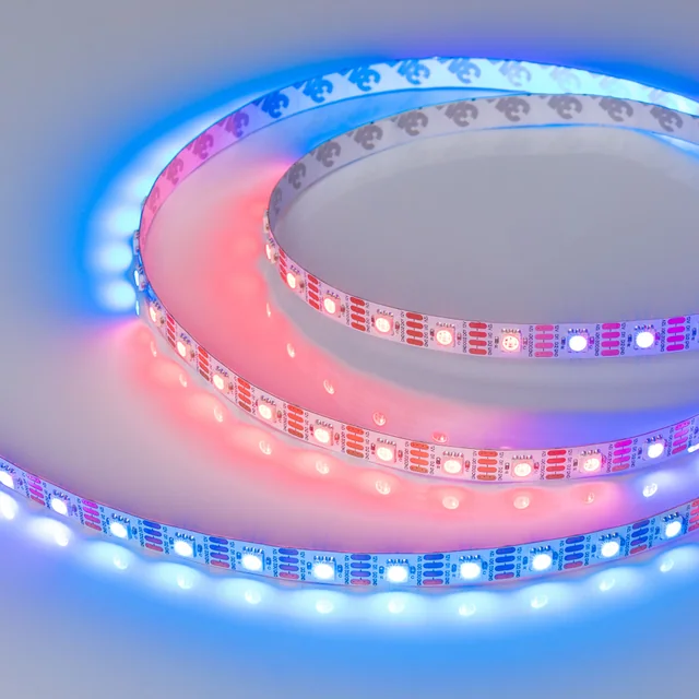 Лента SPI-B60-10mm 12V RGB-PX1-RAM (9.3 W/m, IP20, 5060, 5m) (Arlight, бегущий огонь), артикул 033437