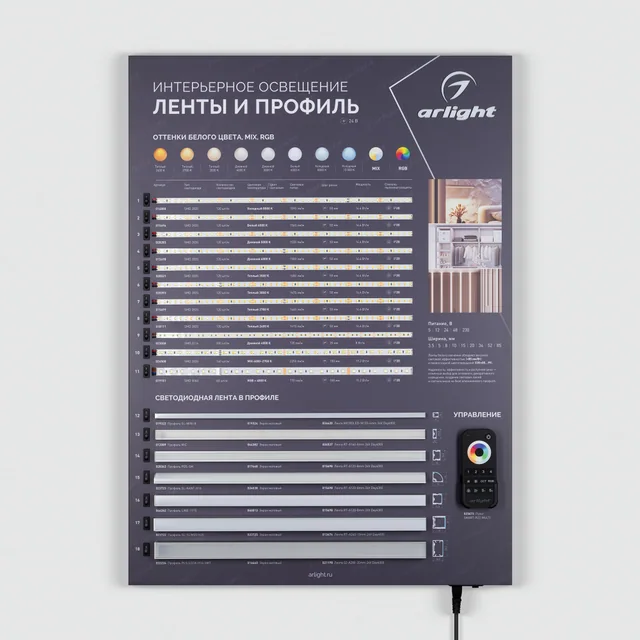 Стенд Ленты и Профиль ARL-COMBO-01-830х600mm (230V) (Arlight, -), артикул 033454(3)