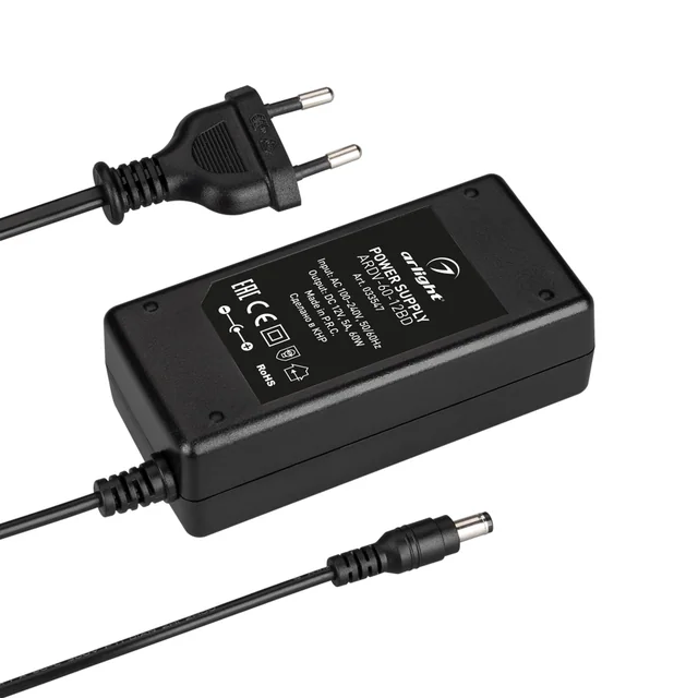 Блок питания ARDV-60-12BD (12V, 5A, 60W) (Arlight, Адаптер, 3 года), артикул 033547