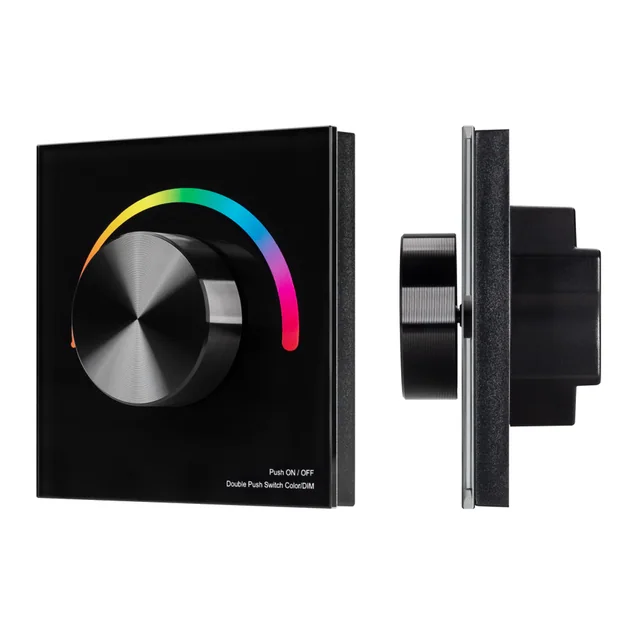 Панель SMART-P5-RGB-G-IN Black (3V, Rotary, 2.4G) (Arlight, IP20 Пластик, 5 лет), артикул 033757