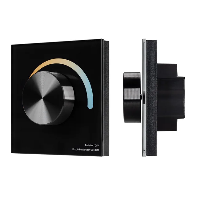Панель SMART-P20-MIX-G-IN Black (12-24V, 4x3A, Rotary, 2.4G) (Arlight, IP20 Пластик, 5 лет), артикул 033762