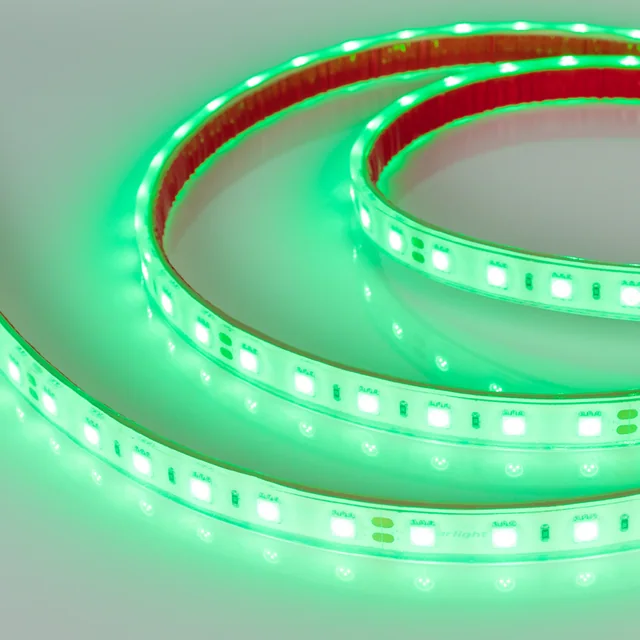 Лента герметичная RTW-PFS-B60-13mm 24V Green (14.4 W/m, IP68, 5060, 5m) (Arlight, -), артикул 033789