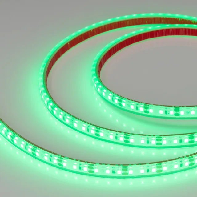 Лента герметичная RTW-PFS-A120-11mm 12V Green (9.6 W/m, IP68, 2835, 5m) (Arlight, 9.6 Вт/м, IP68), артикул 033792