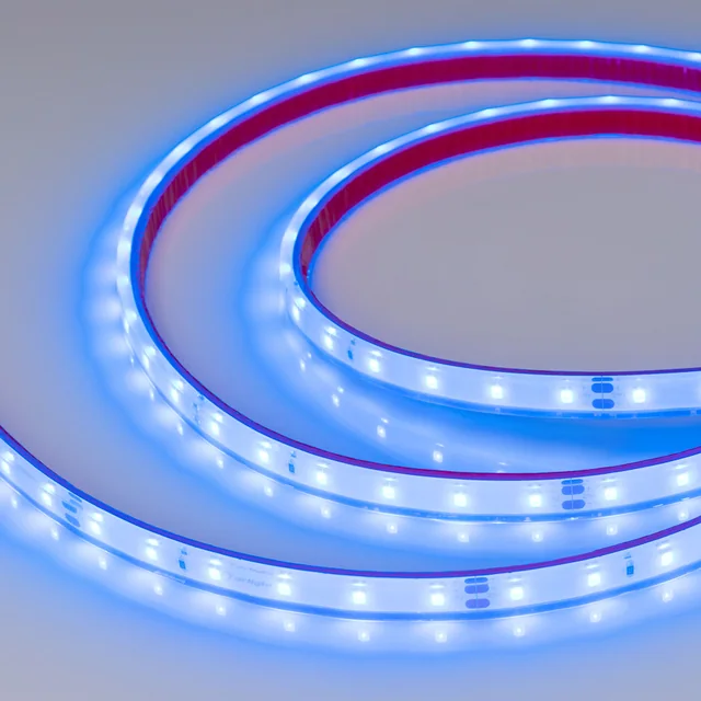 Лента герметичная RTW-PFS-A60-11mm 24V Blue (4.8 W/m, IP68, 2835, 5m) (Arlight, 4.8 Вт/м, IP68), артикул 034160